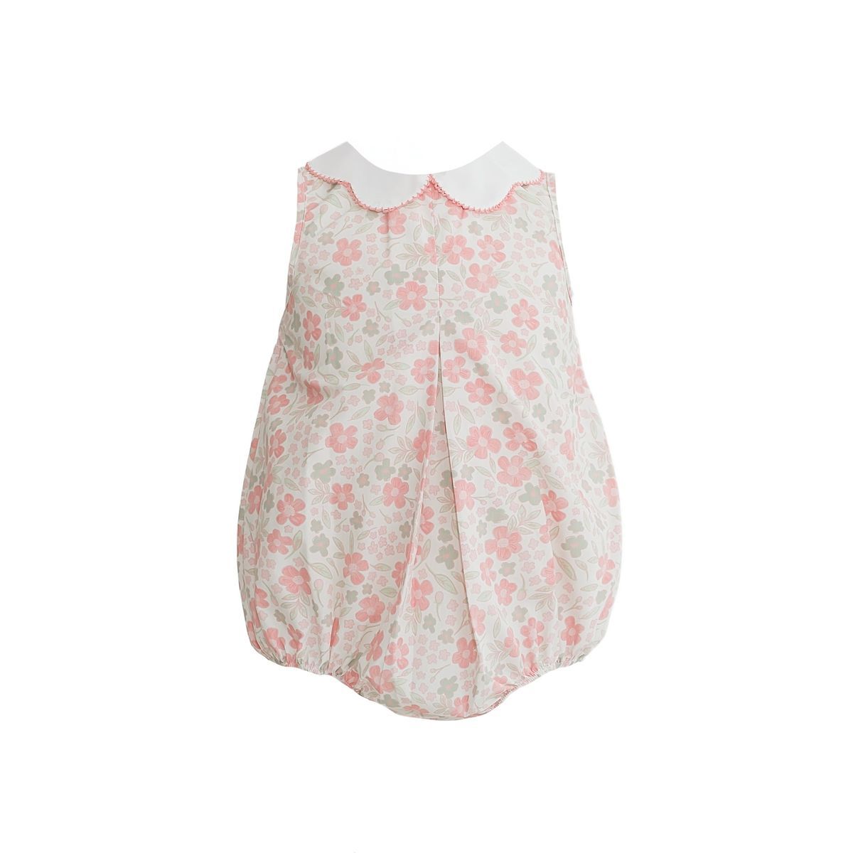 Mila Ditsy Peach Floral Pleat Bubble
