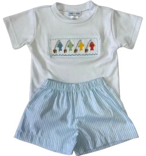 Go Fish Smocked Short Set