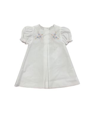 White Baby Dress with Pink Bow