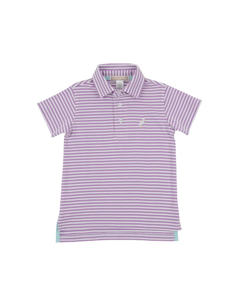 Prim and Proper Polo SS, Valley High Violet Stripe