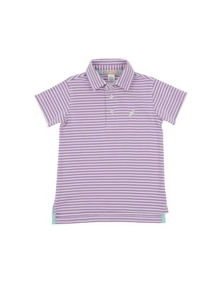 Prim and Proper Polo SS, Valley High Violet Stripe
