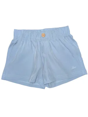 Performance Play Shorts with Belt Loops, Blue Fog