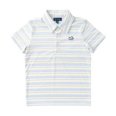 SS Performance Polo, Yellow and Blue Stripe