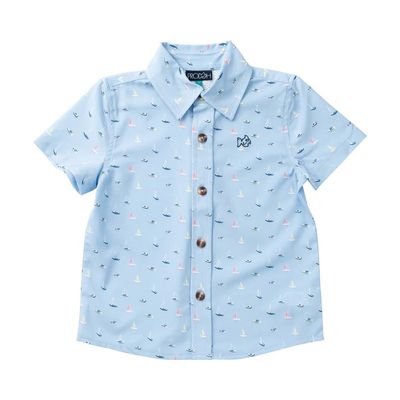 SS Button Down Blue Windsurfer Boats