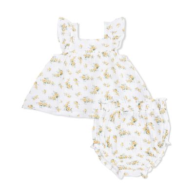 Sunshine Roses Pinafore and Bloomer Set