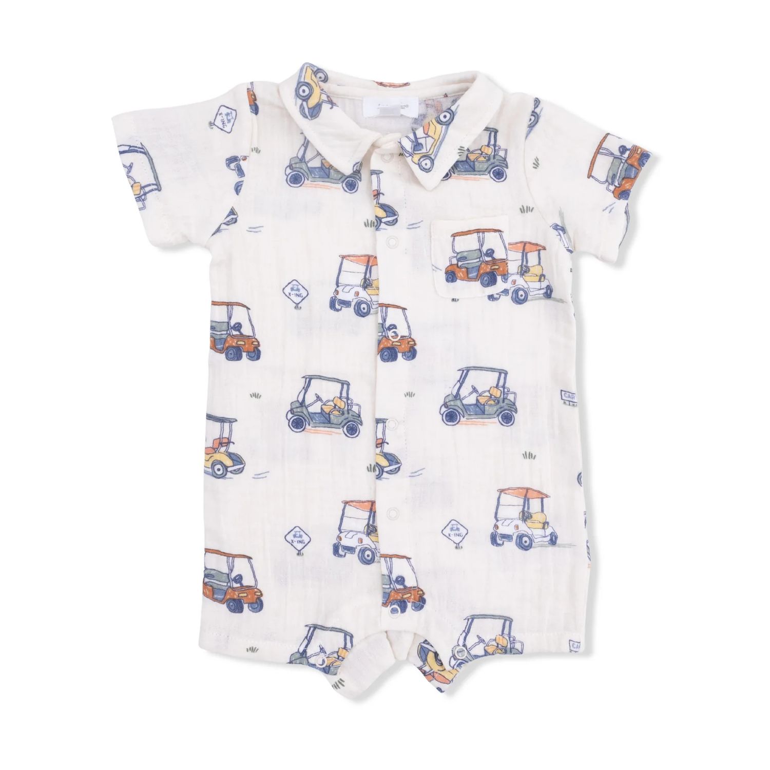 Zooming Golf Carts Polo Romper 