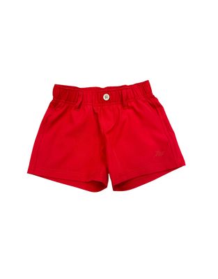 Performance Play Shorts with Belt Loops, Red
