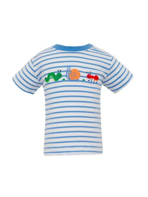 Backyard Bugs Blue Stripe T-Shirt