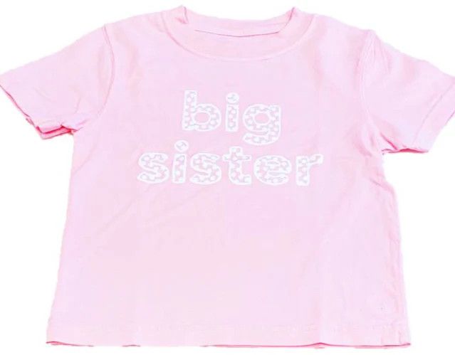 Light PInk SS Big Sister Tshirt    