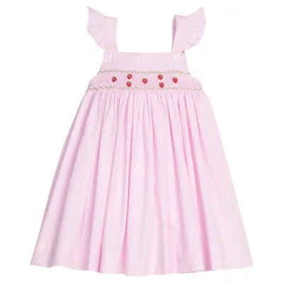 Smocked Lizzy Dress, Strawberries
