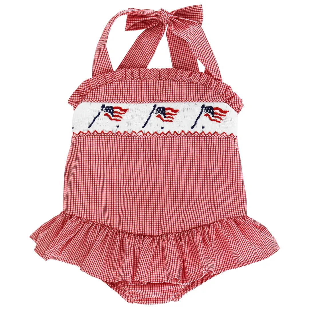 Old Glory One Piece Swimsuit With Ruffle