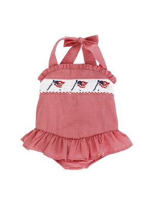 Old Glory One Piece Swimsuit With Ruffle