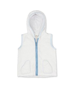 Adventure Awaits Cover Up, White with Blue Gingham