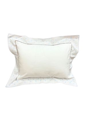 Picot Polka Dot Baby Pillow With Insert 12X16 Blue