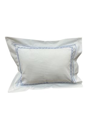 Rope Stitch Pillow With Insert 12X16 Blue