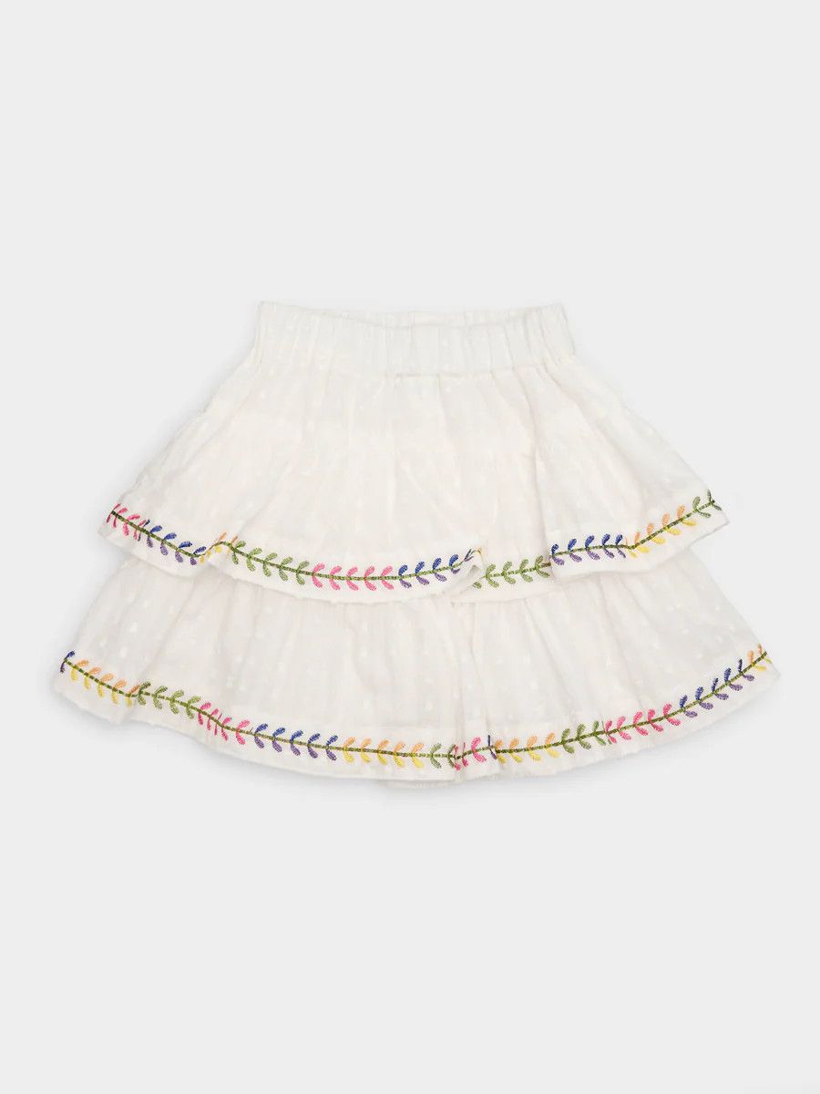 Del Mar Skort, White Swiss Dot