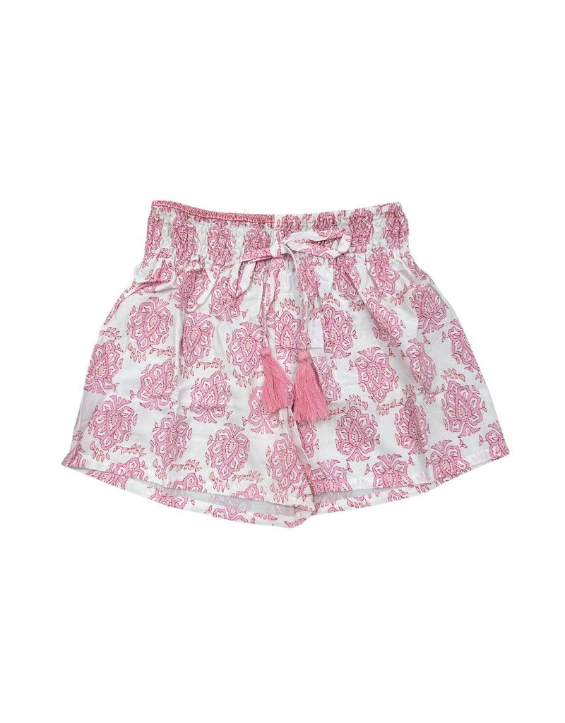 Pink Print Smock Shorts