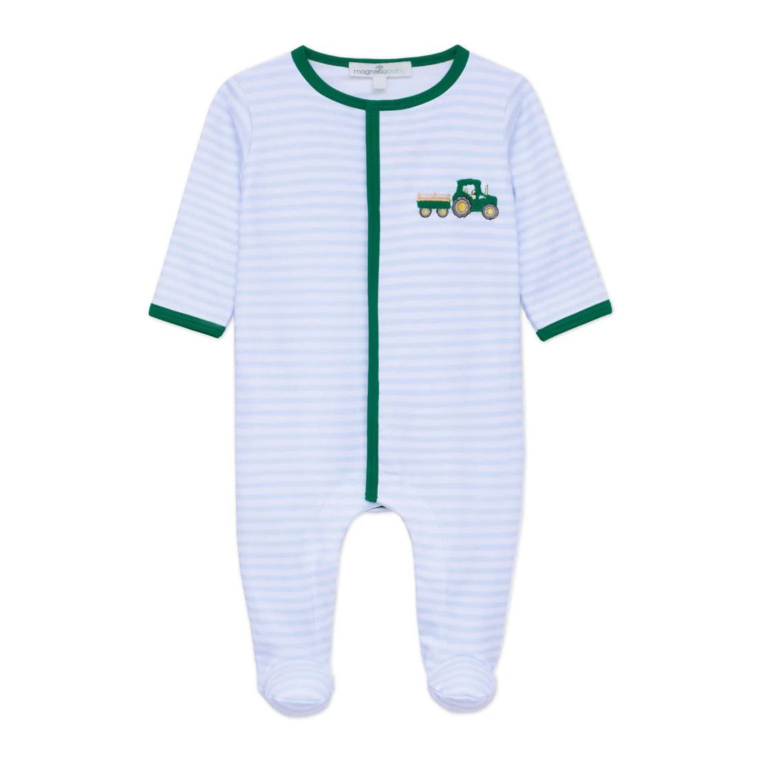 Little Farmer Applique Zip Footie