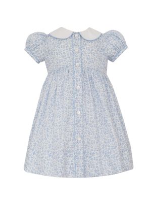 Light Blue Floral Button Down Dress