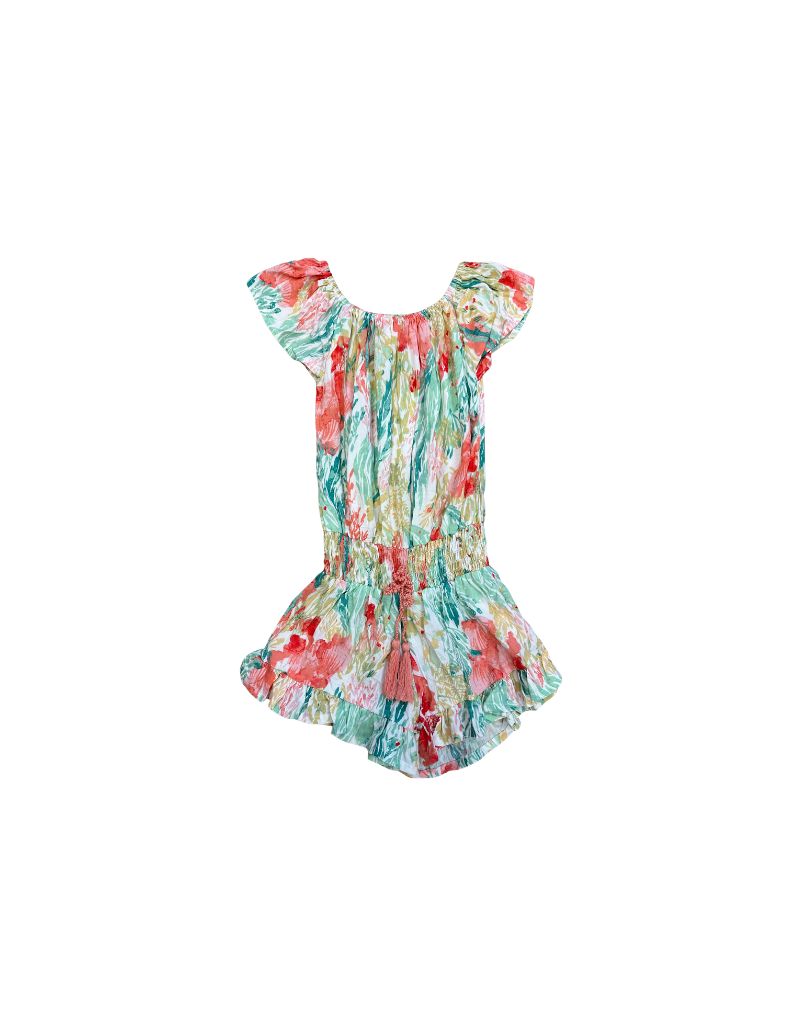 Watercolor Garden Ginger Romper