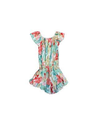 Watercolor Garden Ginger Romper