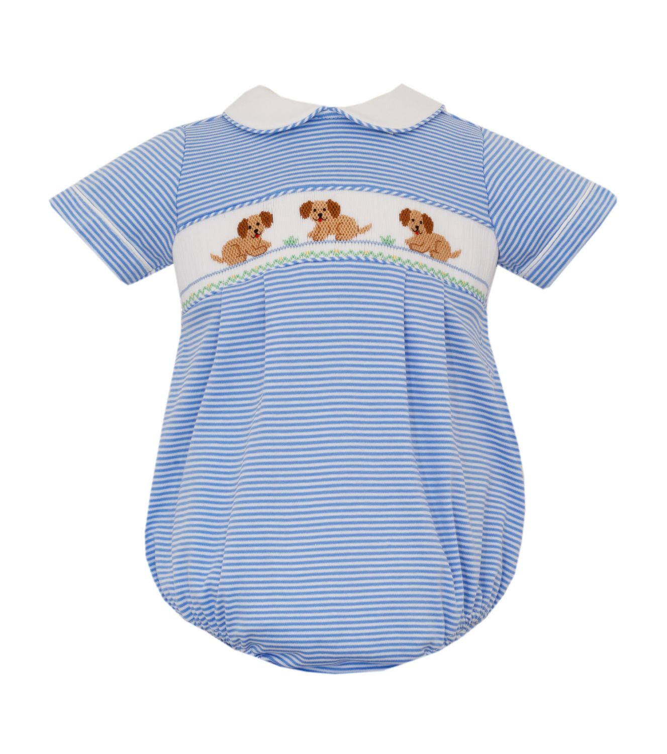 Garden Puppies Knit Strip Blue Bubble