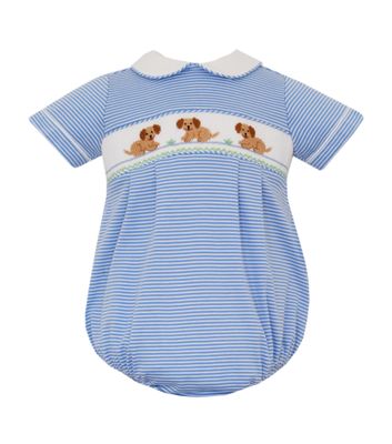 Garden Puppies Knit Strip Blue Bubble