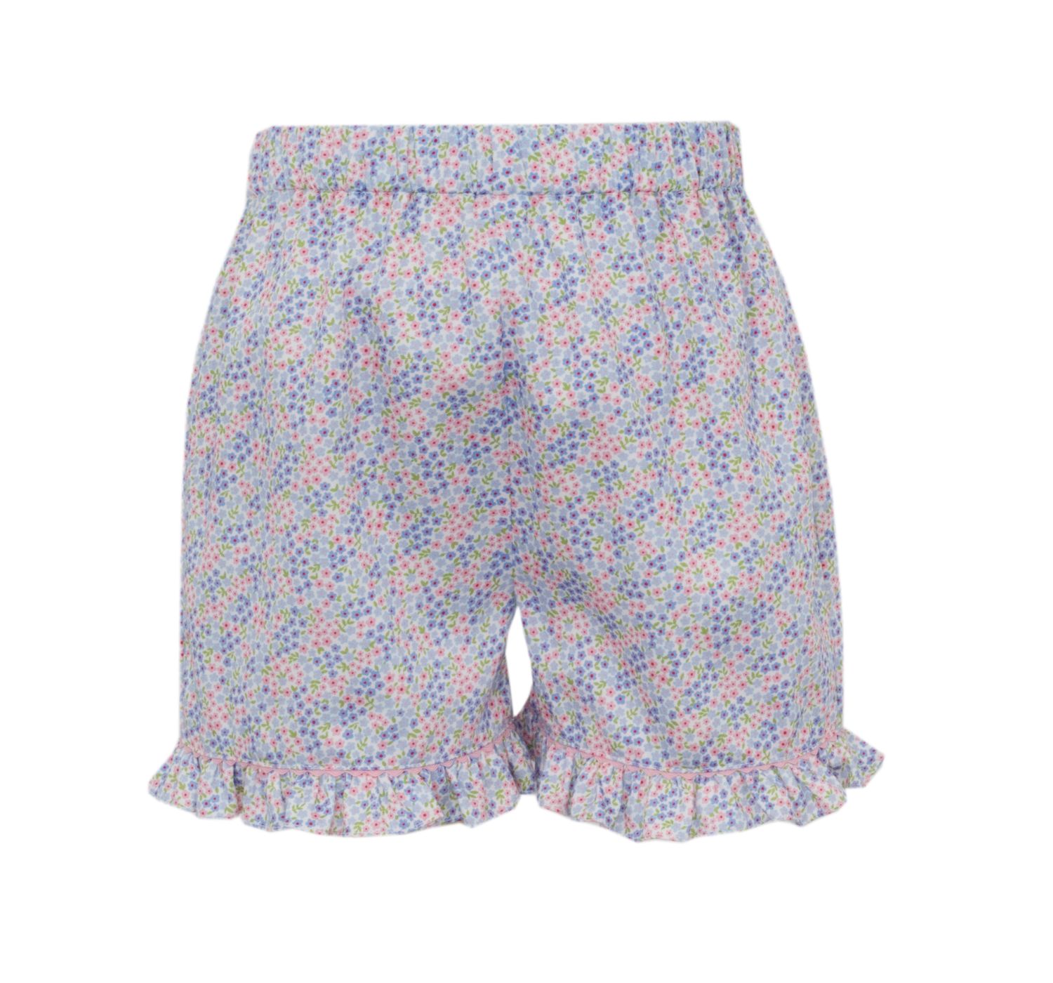 Pink and Blue Floral Short, Birds