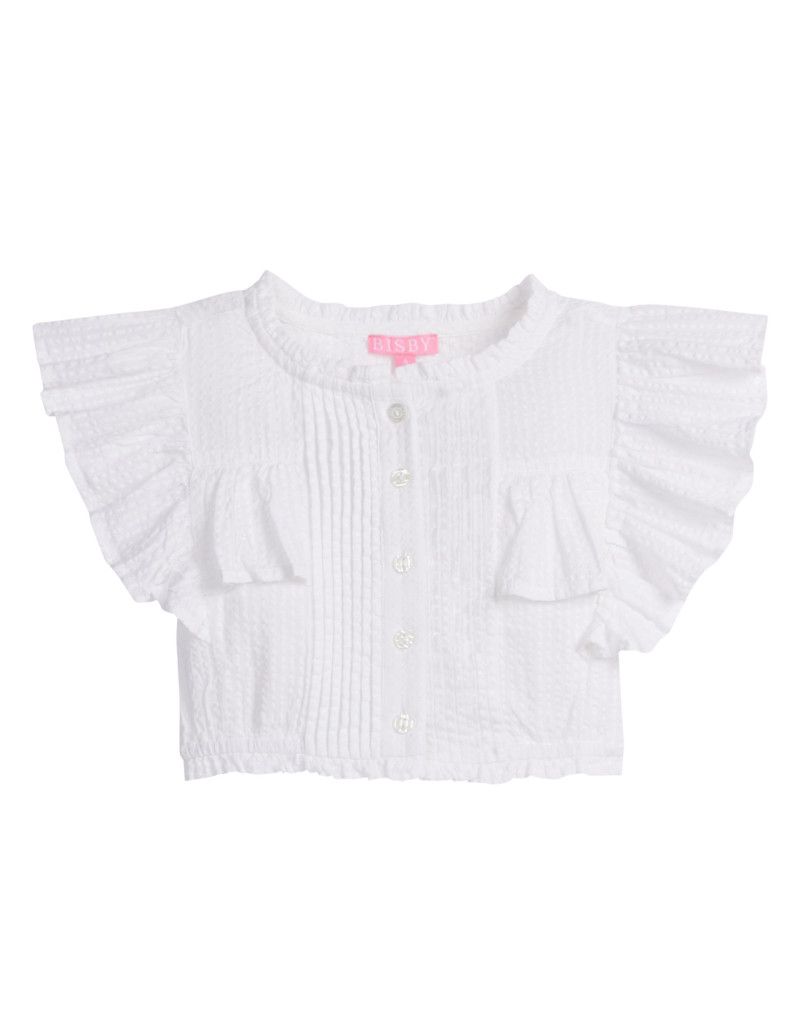 Annie Top, White Seersucker