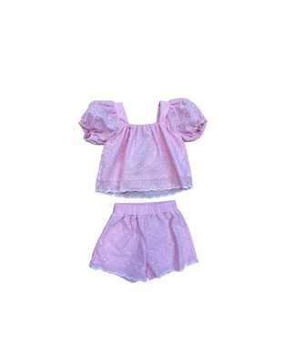 Grace Set, Pink Eyelet