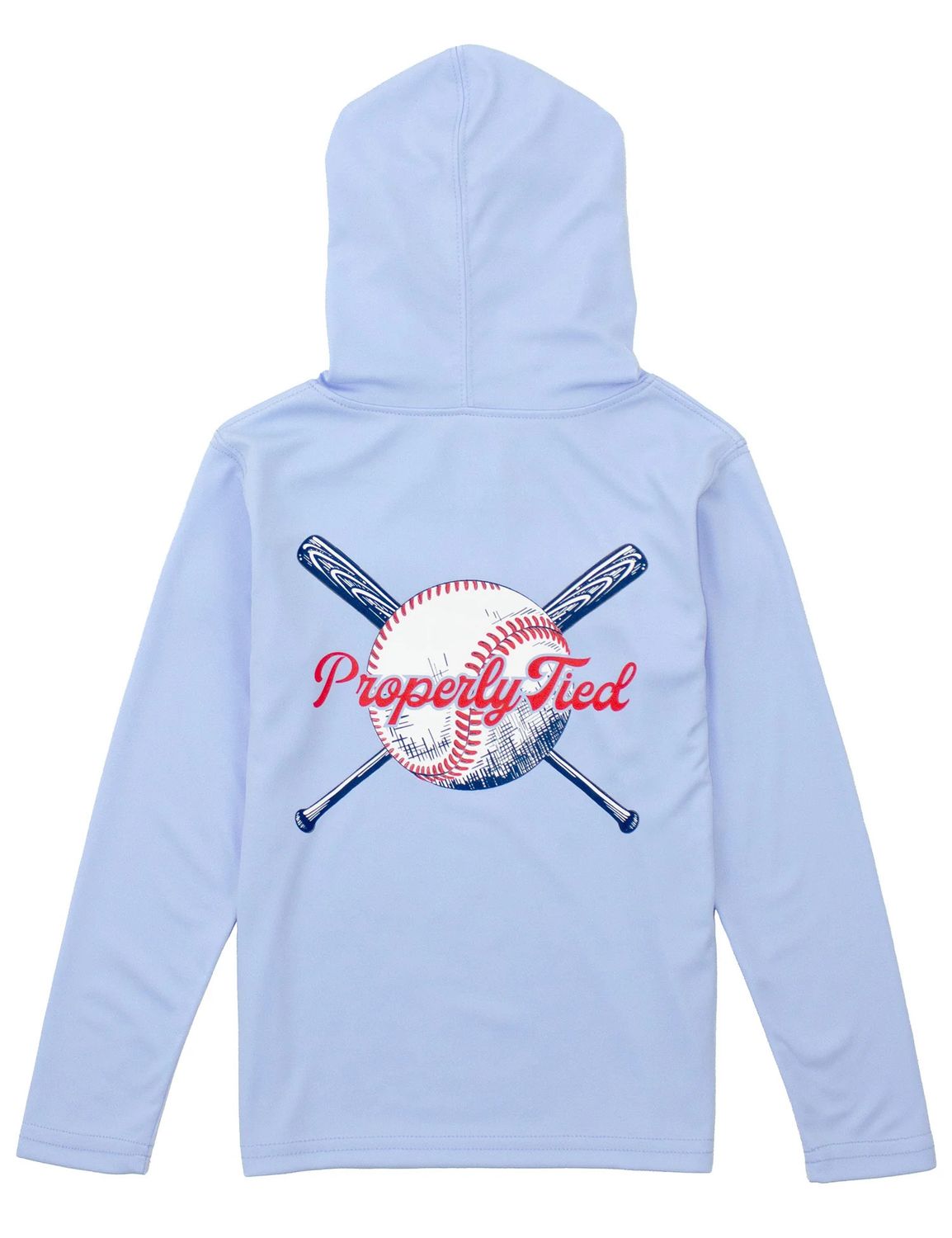 Boys Shade Performance Hoodie Play Ball-Light Blue