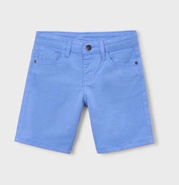 Basic 5 Pocket Twill Short, Aquamarine Blue
