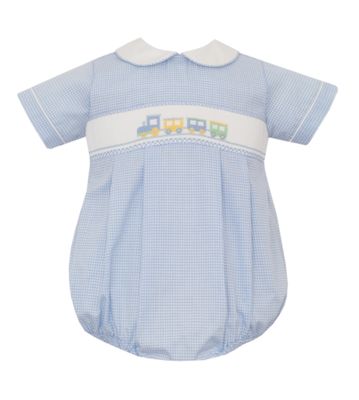 Train Bubble, Lt. Blue Gingham