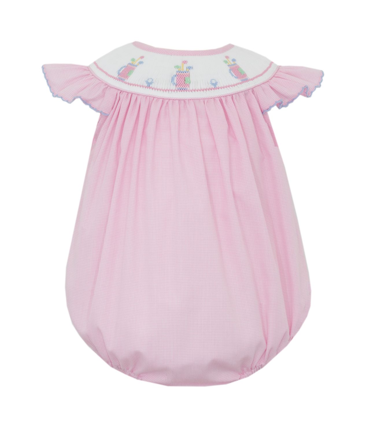 Golf Fluttersleeve Bubble Microcheck Pink