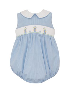 Golf Sleeveless Bubble Microcheck Blue