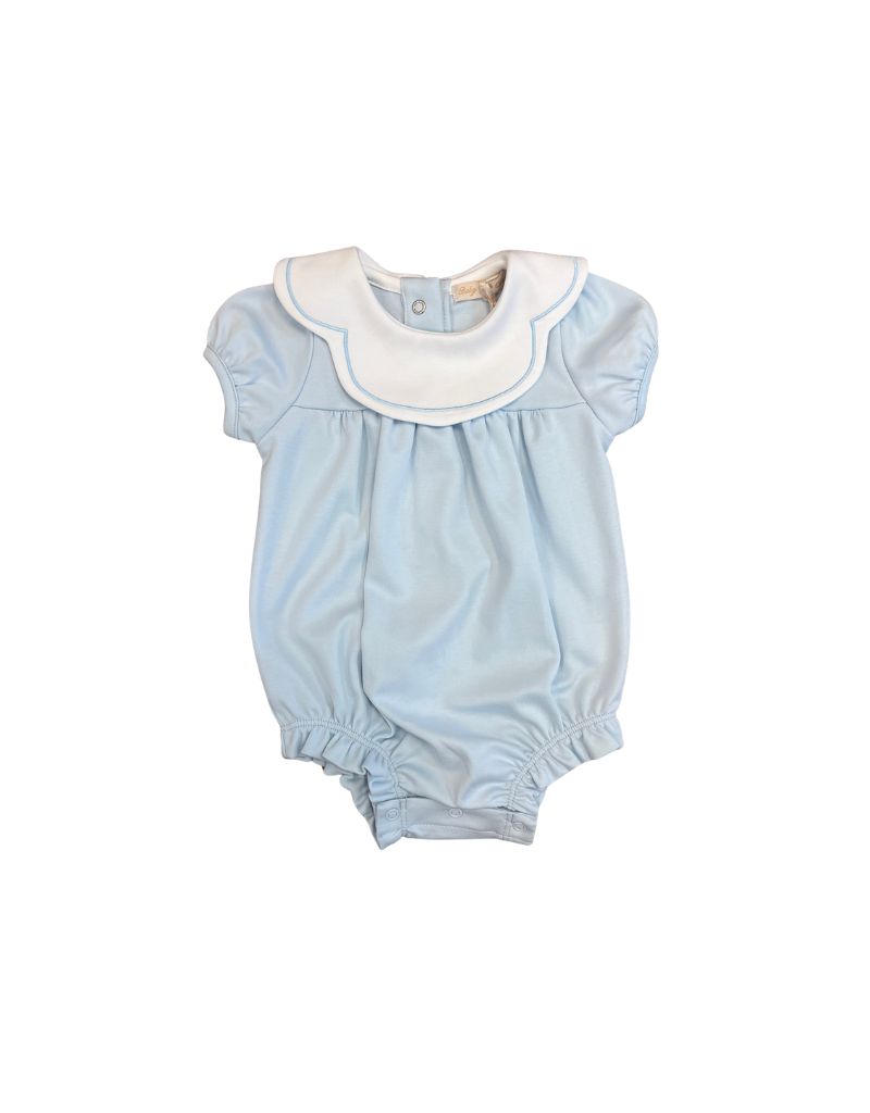 Light Blue Bib Bubble with Embroidery