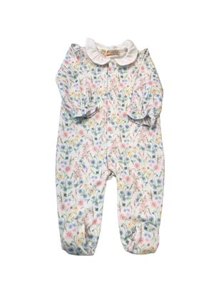 Spring Blush Footie with Round Collar