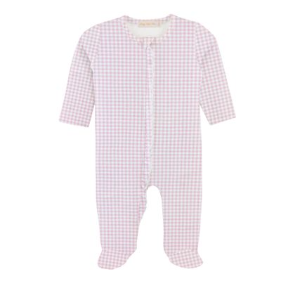 Pink Minicheck Zip Footie