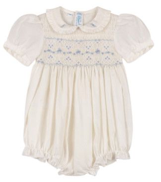 Girls Heritage Bleu Romper, Ivory