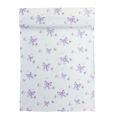 Lavender Bows Receiving Blanket