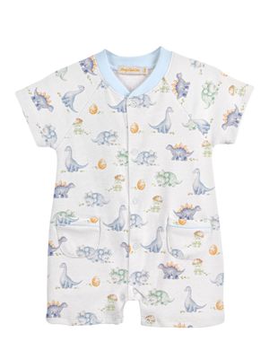 Pastel Dino Romper with Pockets