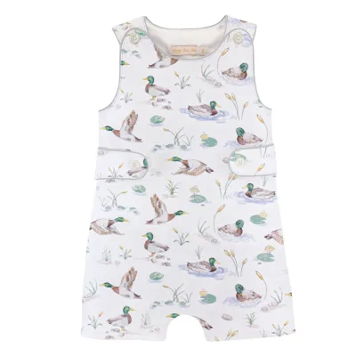 Mallard Ducks Romper with Buttons