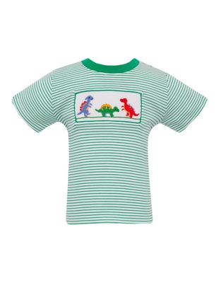 Green Stripe Dinosaurs Smock Tshirt