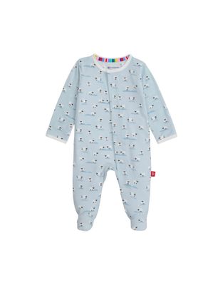 Baa Baa Baby Blue Modal Magnetic Footie