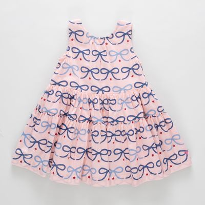 Elosie Dress, Pink Bow