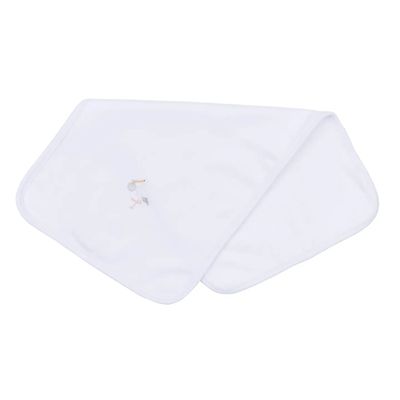 Vintage Stork Burp Cloth, White