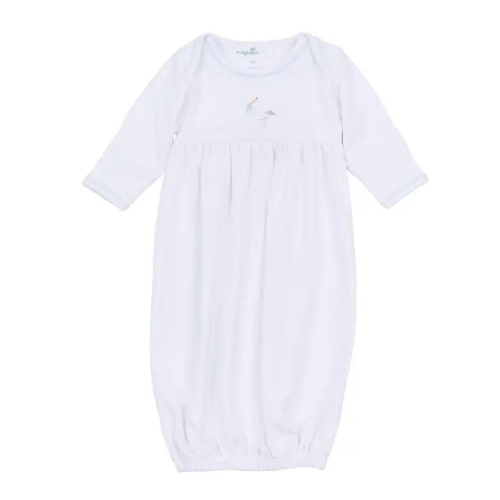 Vintage Stork Gathered Gown, Blue NB