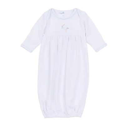 Vintage Stork Gathered Gown, Blue NB