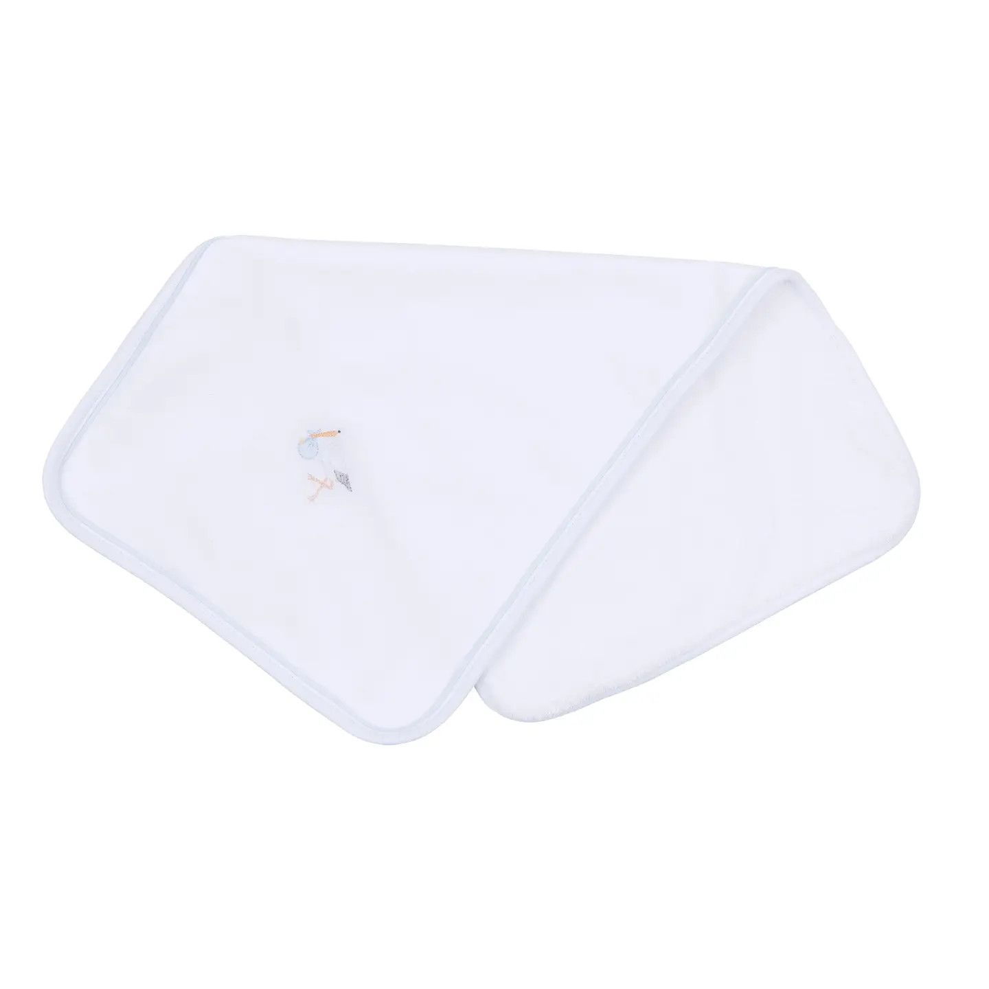 Vintage Stork Burp Cloth, Blue