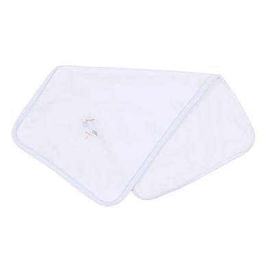 Vintage Stork Burp Cloth, Blue